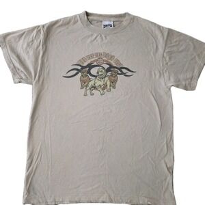 Vintage 2000s Baha Men Who Let the Dogs Out Beige T-Shirt Men's Size M